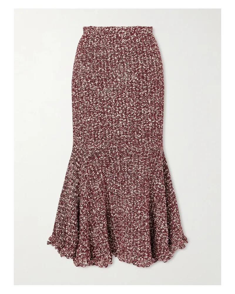 Proenza Schouler Colette Cotton-blend Bouclé Maxi Skirt - Burgundy Burgundy