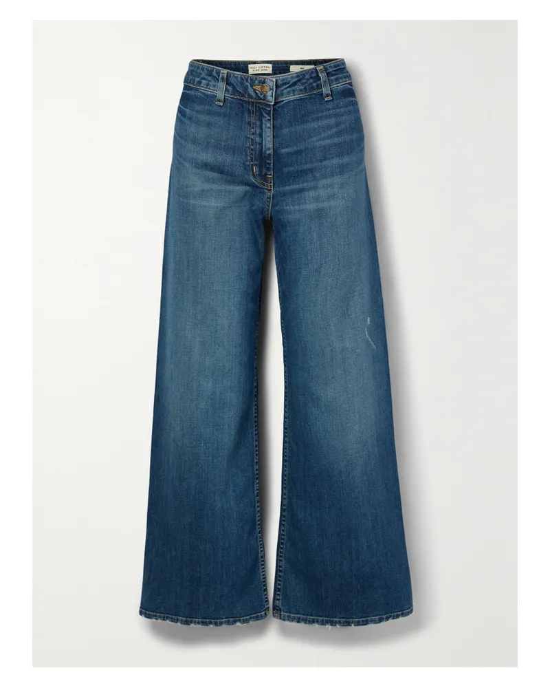 Nili Lotan Megan High-rise Wide-leg Jeans - Blue Blue