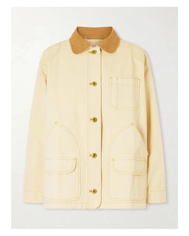 DÔEN Pascual Jacke Aus Baumwoll-canvas Mit Cordbesatz - Neutral Neutral