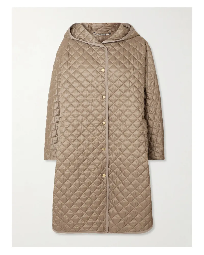 Max Mara The Cube Joan Mantel Aus Gestepptem Shell Mit Kapuze - Braun Braun