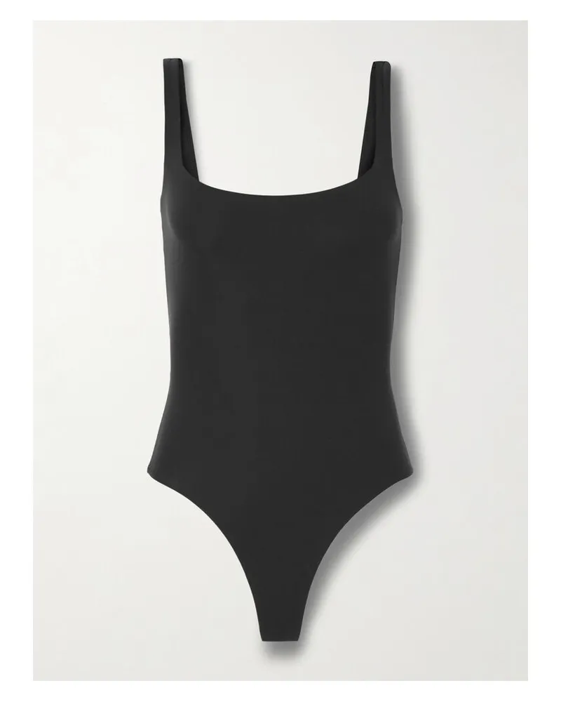 SKIMS Fits Everybody Square Neck Bodysuit – Onyx – String-body - Schwarz Schwarz