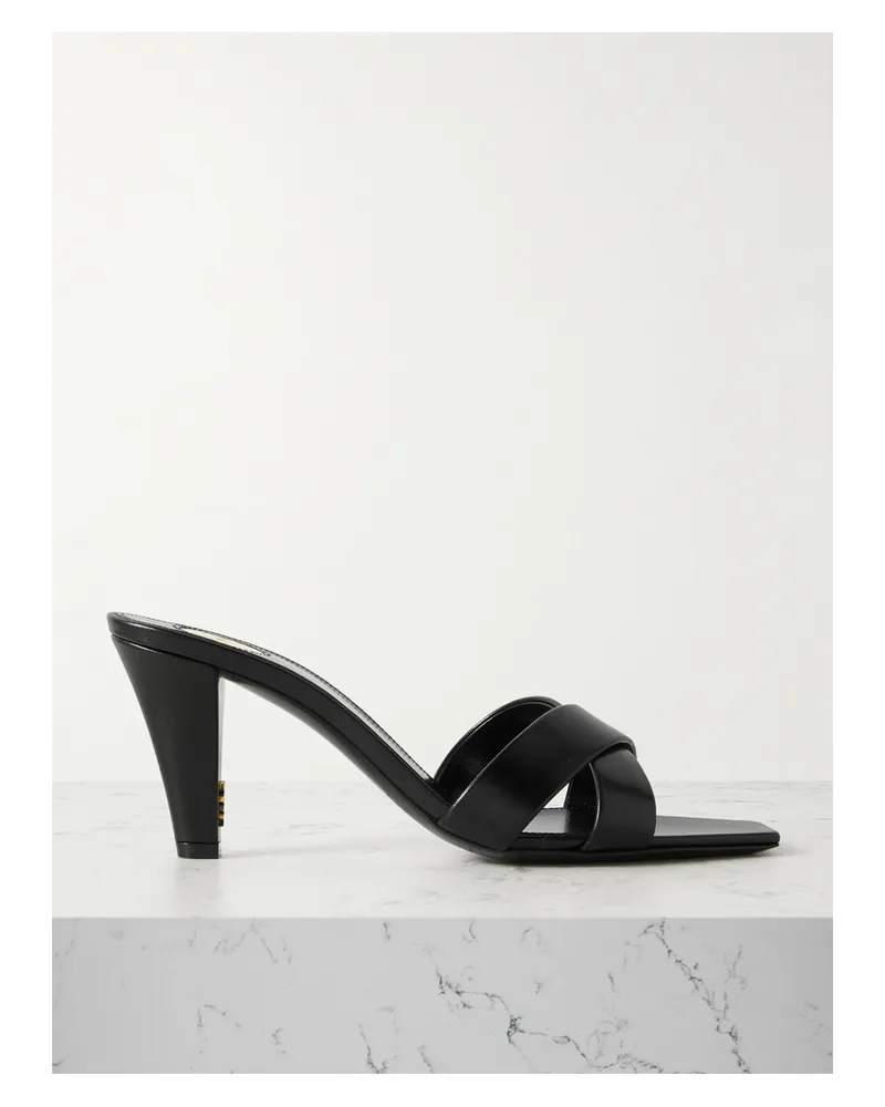 Saint Laurent Jill Leather Mules - Black Black