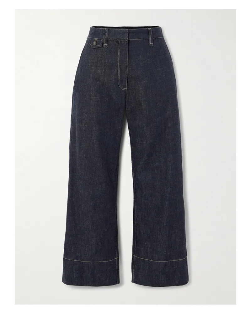 Brunello Cucinelli Verkürzte, Halbhohe Jeans Mit Weitem Bein - Blau Blau