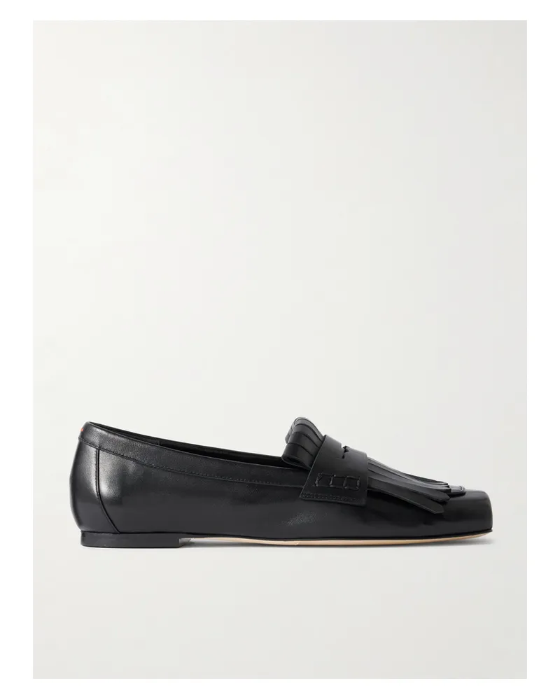 aeyde Belen Loafers Aus Leder Mit Fransen - Schwarz Schwarz