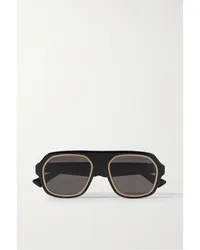 Bottega Veneta Pilotensonnenbrille aus Azetat Schwarz