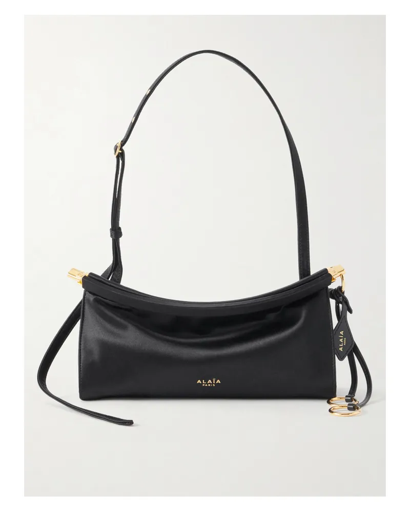 Alaïa Le Click Small Satin Shoulder Bag - Black Black