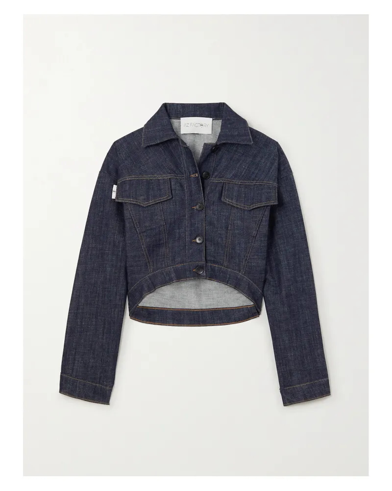 AZ FACTORY Lutz Huelle Verkürzte Jeansjacke - Blau Blau