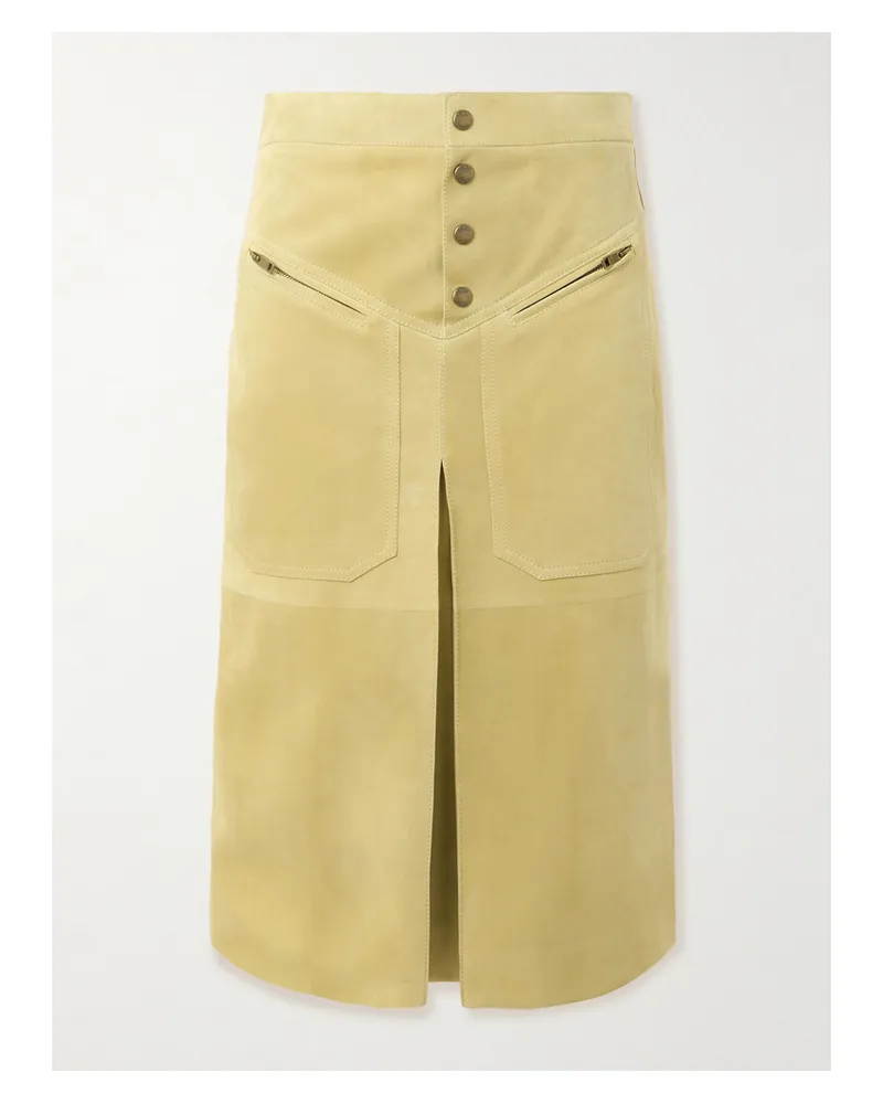 Chloé Midirock Aus Veloursleder Mit Falten - Neutral Neutral