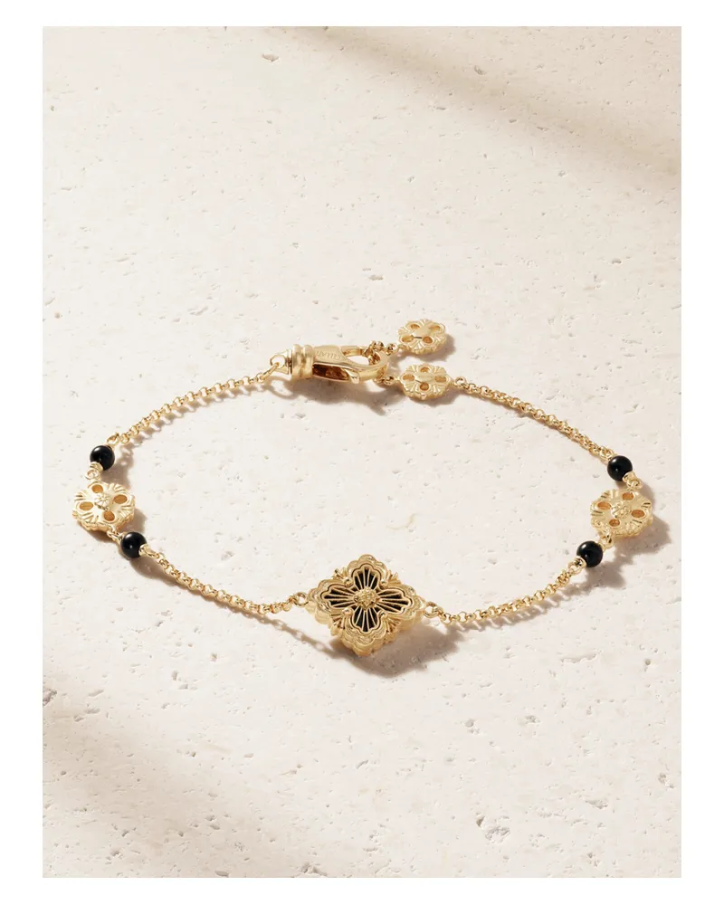 Buccellati Opera Tulle 18-karat Gold Onyx Bracelet Gold