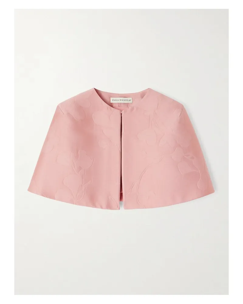 EMILIA WICKSTEAD Domie Cape Aus Cloqué - Pink Pink