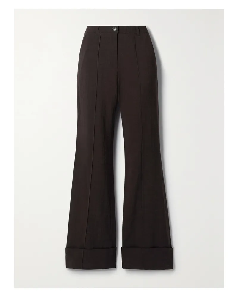 Co Hose Mit Geradem Bein Aus Webstoff - Braun Braun