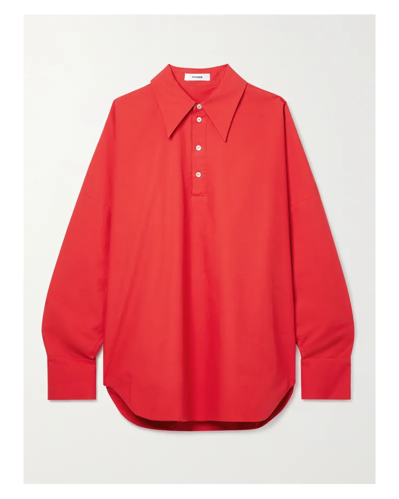 Interior The Regatta Oversized-hemd Aus Baumwollpopeline - Rot Rot