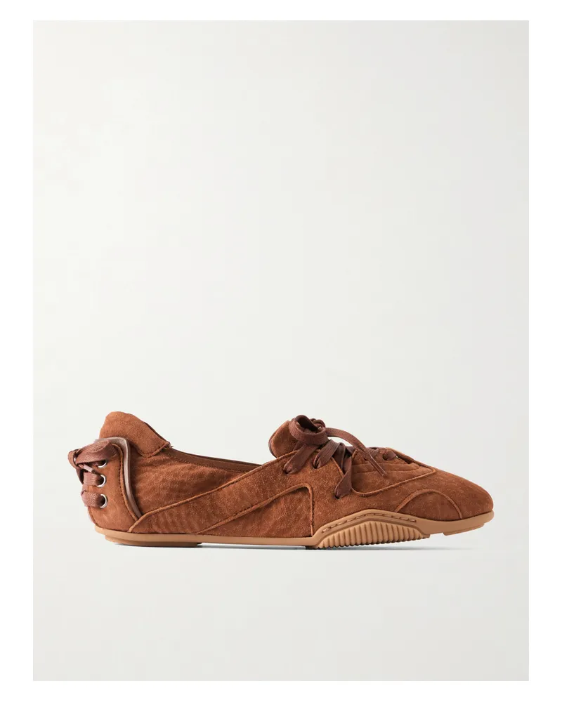 Acne Studios Bilaria Pigalle Sneakers Aus Veloursleder Mit Lederbesätzen - Braun Braun