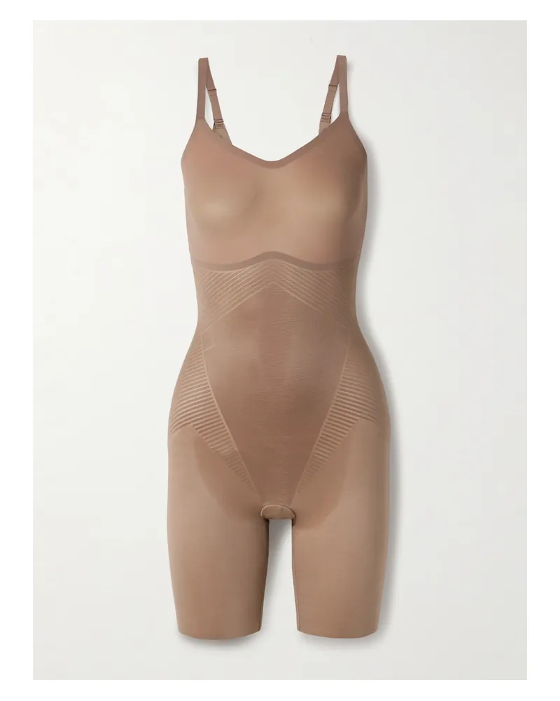Spanx Spanxshape™ Invisible Mid-thigh Bodysuit - Brown Brown