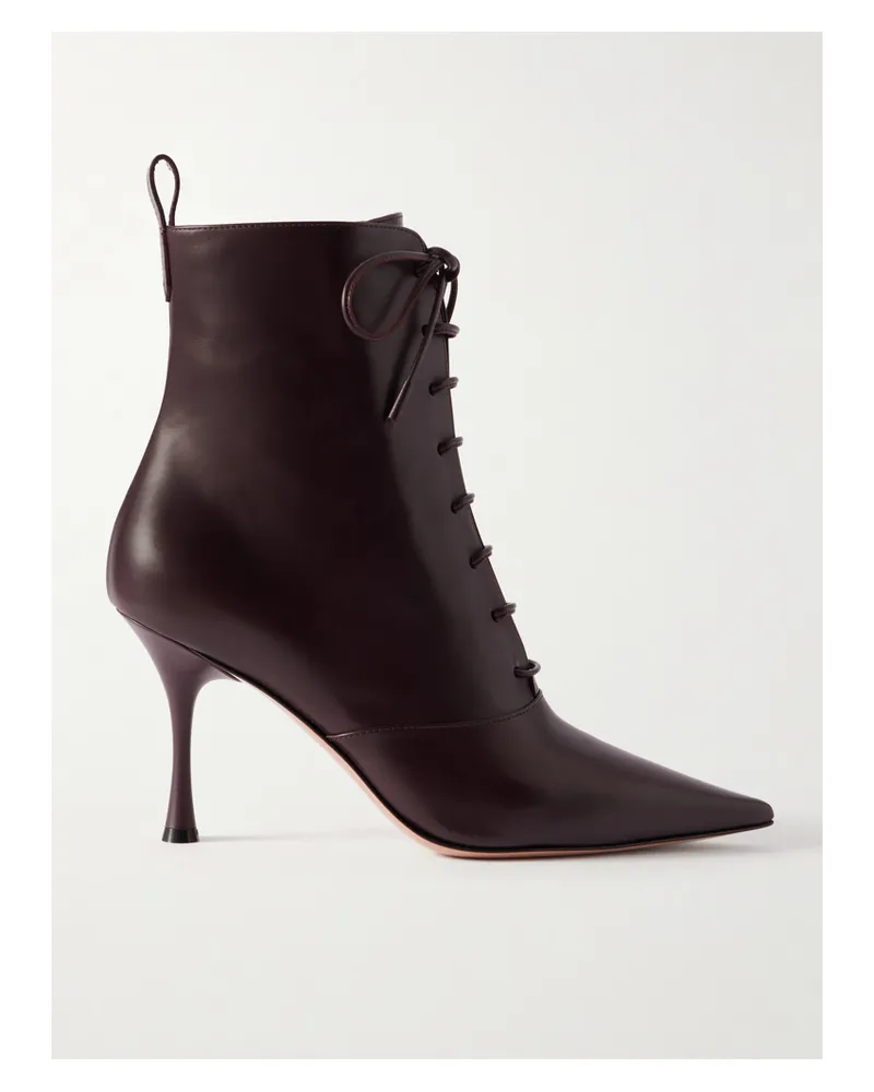 Gianvito Rossi Vitello 85 Ankle Boots Aus Leder - Burgunder Burgunder