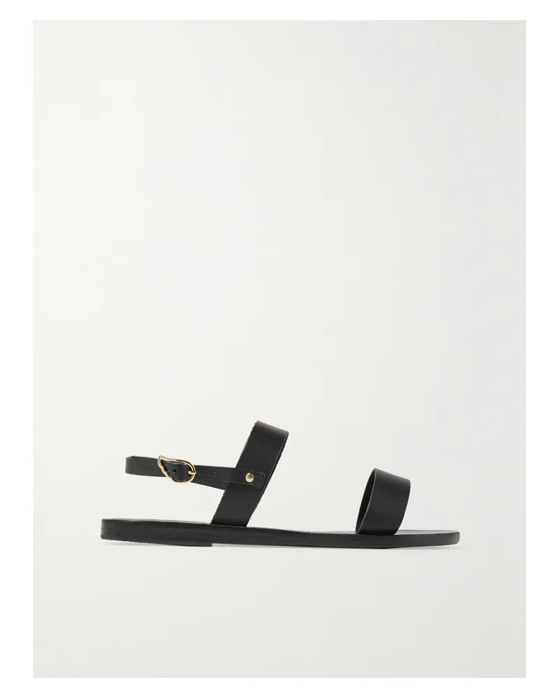Ancient Greek Sandals Clio Sandalen Aus Leder - Schwarz Schwarz