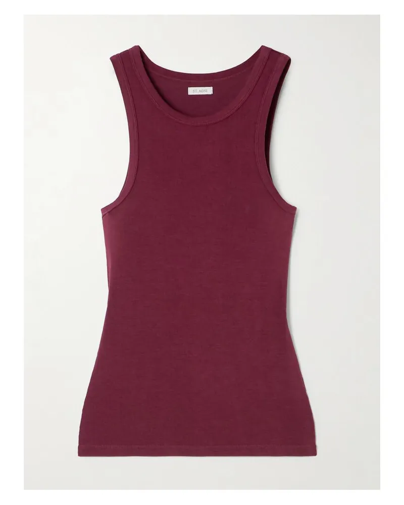 St. Agni Tanktop Aus Stretch-jersey Aus Einer Tencel™-lyocell-mischung - Burgunder Burgunder
