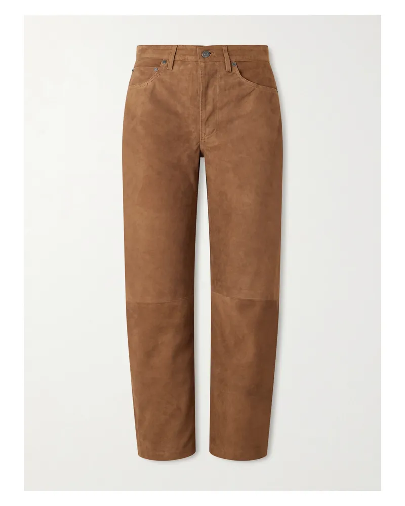 Citizens of humanity Miro Barrel-hose Aus Veloursleder - Braun Braun