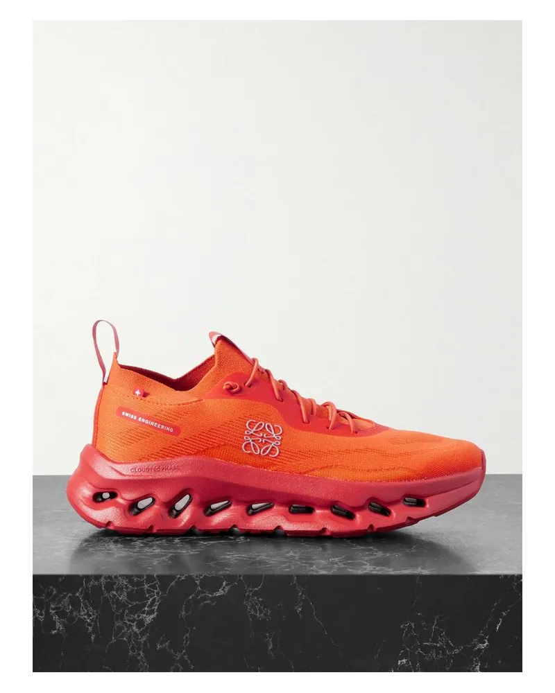 Loewe On Cloudtilt Sneakers Aus Recyceltem Stretch-strick - Orange Orange