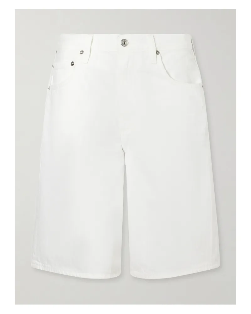 Citizens of humanity Court Denim Straight-leg Shorts - White White