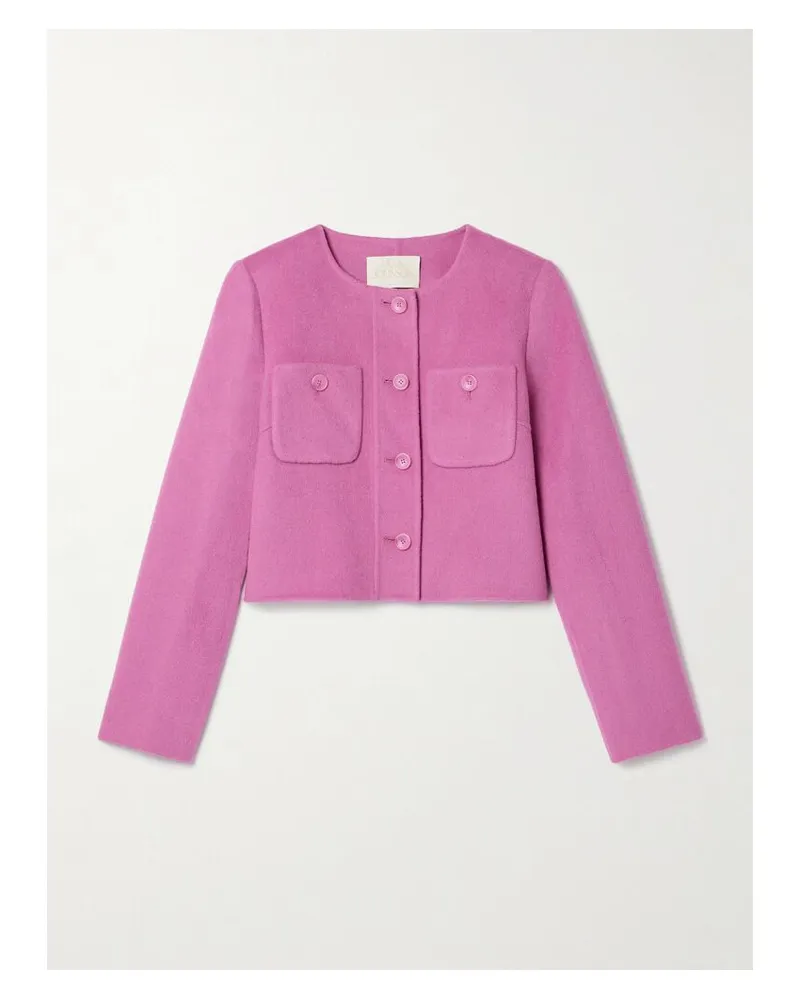 Ulla Johnson Eve Verkürzte Jacke Aus Filz Aus Einer Wollmischung - Pink Pink