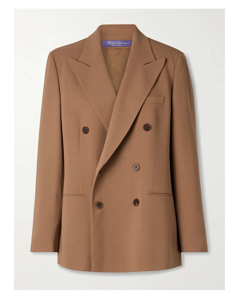 Ralph Lauren Harlee Doppelreihiger Blazer Aus Crêpe - Braun Braun