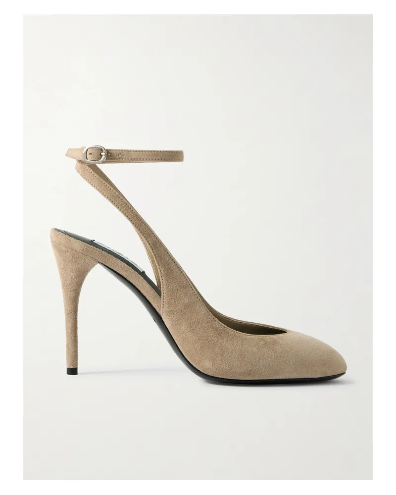 Alaïa Pumps Aus Veloursleder - Neutral Neutral