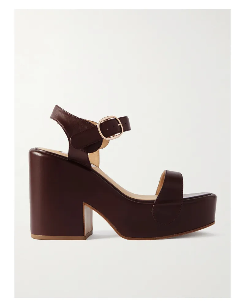 Gabriela Hearst Iris Plateausandalen Aus Leder - Burgunder Burgunder