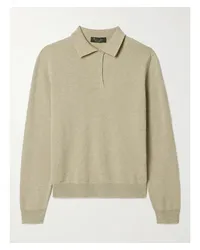 Loro Piana Pullover aus Kaschmir mit Polokragen Neutral