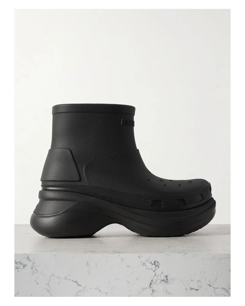 Balenciaga Crocs Ankle Boots Aus Eva-gummi Mit Plateau - Schwarz Schwarz