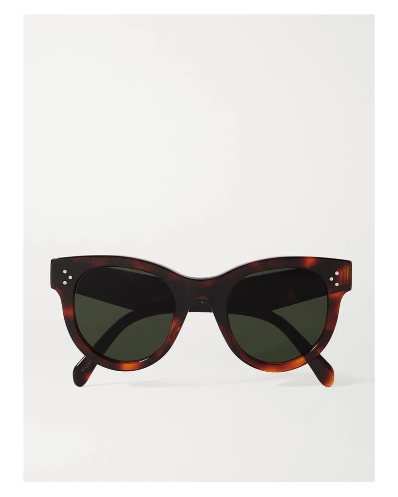 Celine Sonnenbrille Mit Rundem Rahmen Aus Azetat - Horn Horn
