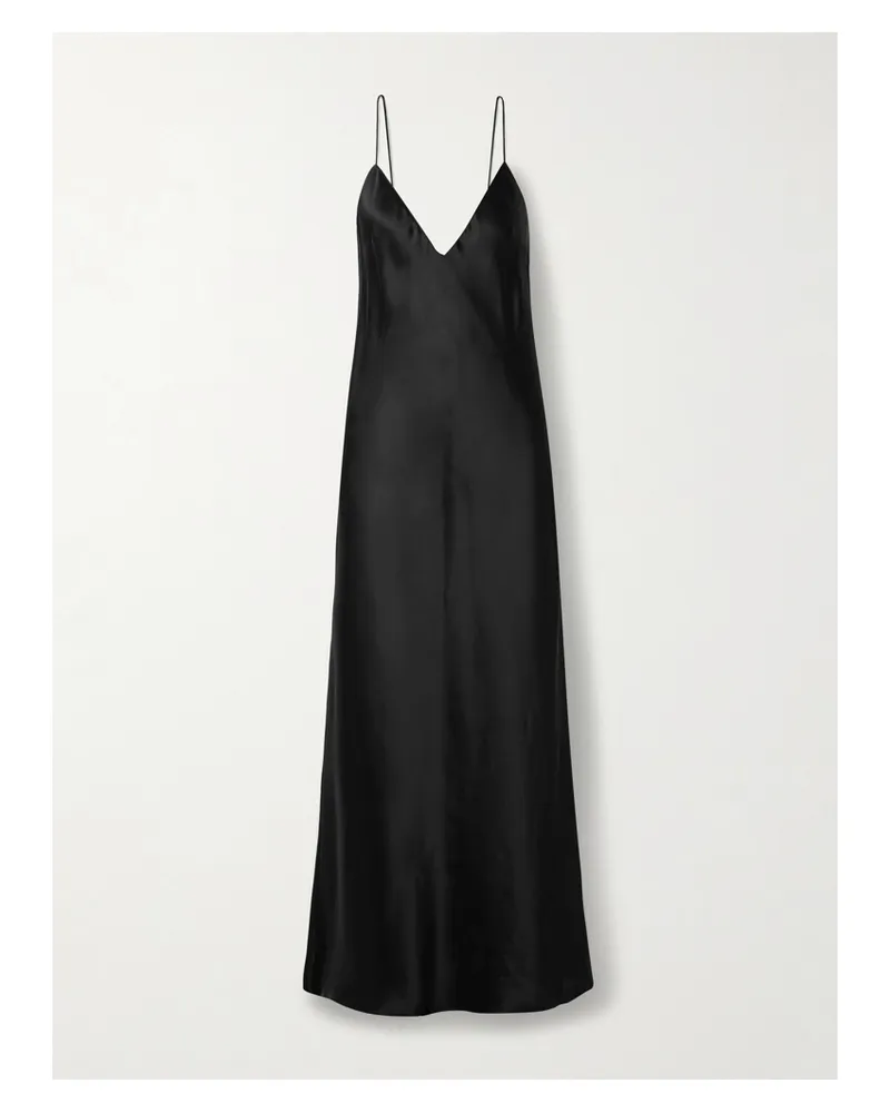 KHAITE Taja Maxikleid Aus Satin - Schwarz Schwarz