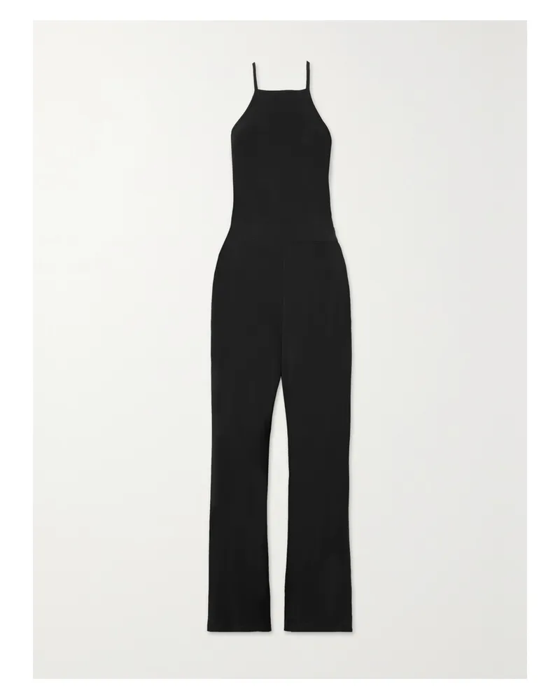 Max Mara Beachwear Agar Jumpsuit Aus Stretch-jersey - Schwarz Schwarz