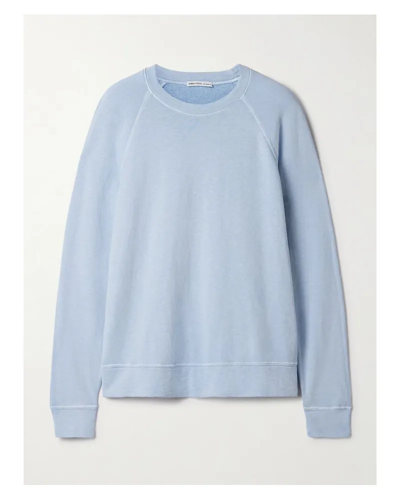 James Perse Sweatshirt Aus Baumwollfrottee - Blau Blau