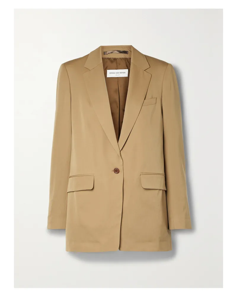 Dries van Noten Blazer Aus Woll-twill - Braun Braun