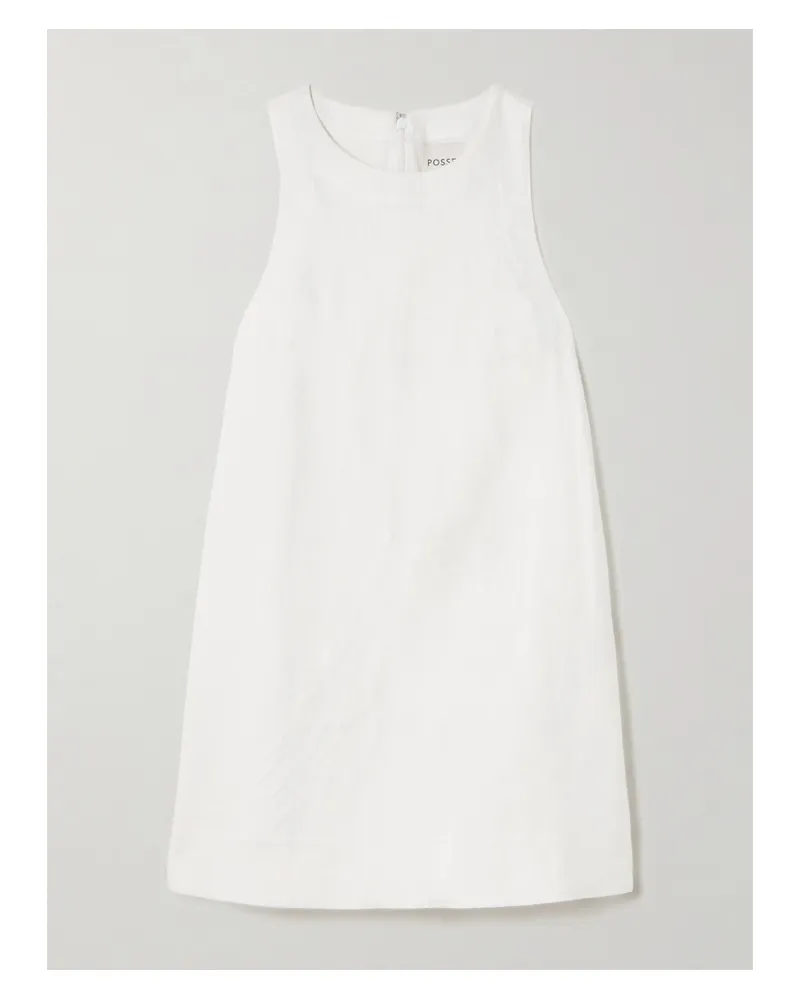 Posse Poppy Linen Mini Dress - Neutrals Neutrals