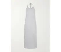 Linen Midi Dress - Gray