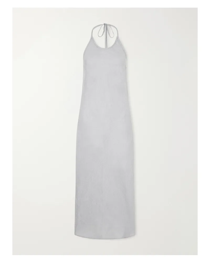 James Perse Linen Midi Dress - Gray Gray