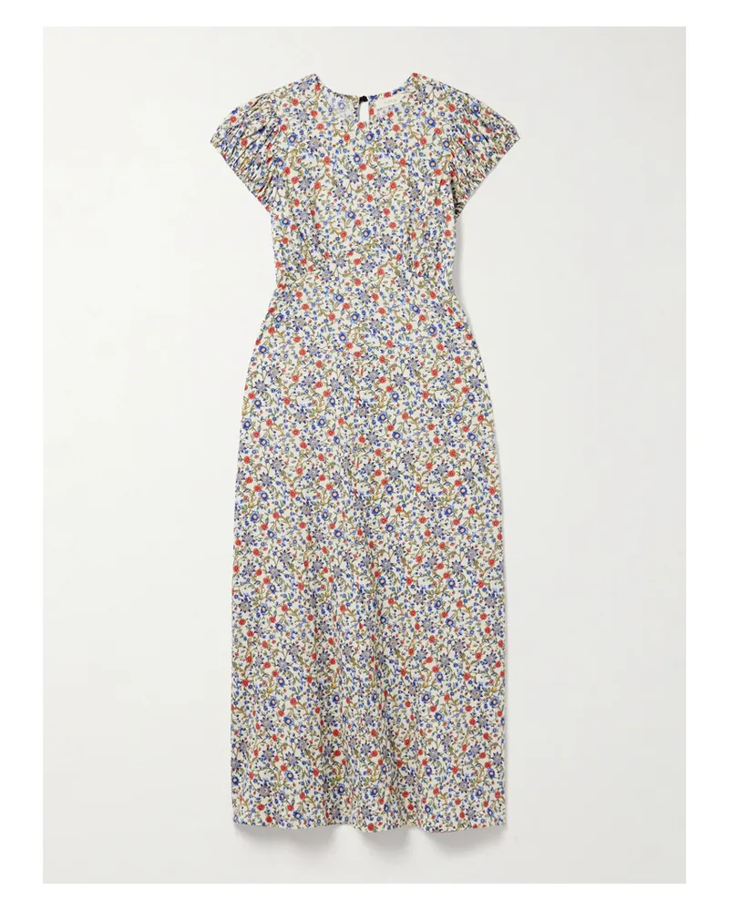 DÔEN Rhodia Midikleid Aus Biobaumwoll-voile Mit Blumenprint - Mehrfarbig Mehrfarbig