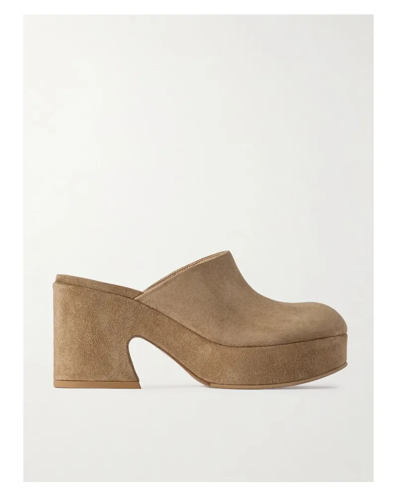 Gianvito Rossi Lyss 55 Mules Aus Veloursleder - Braun Braun