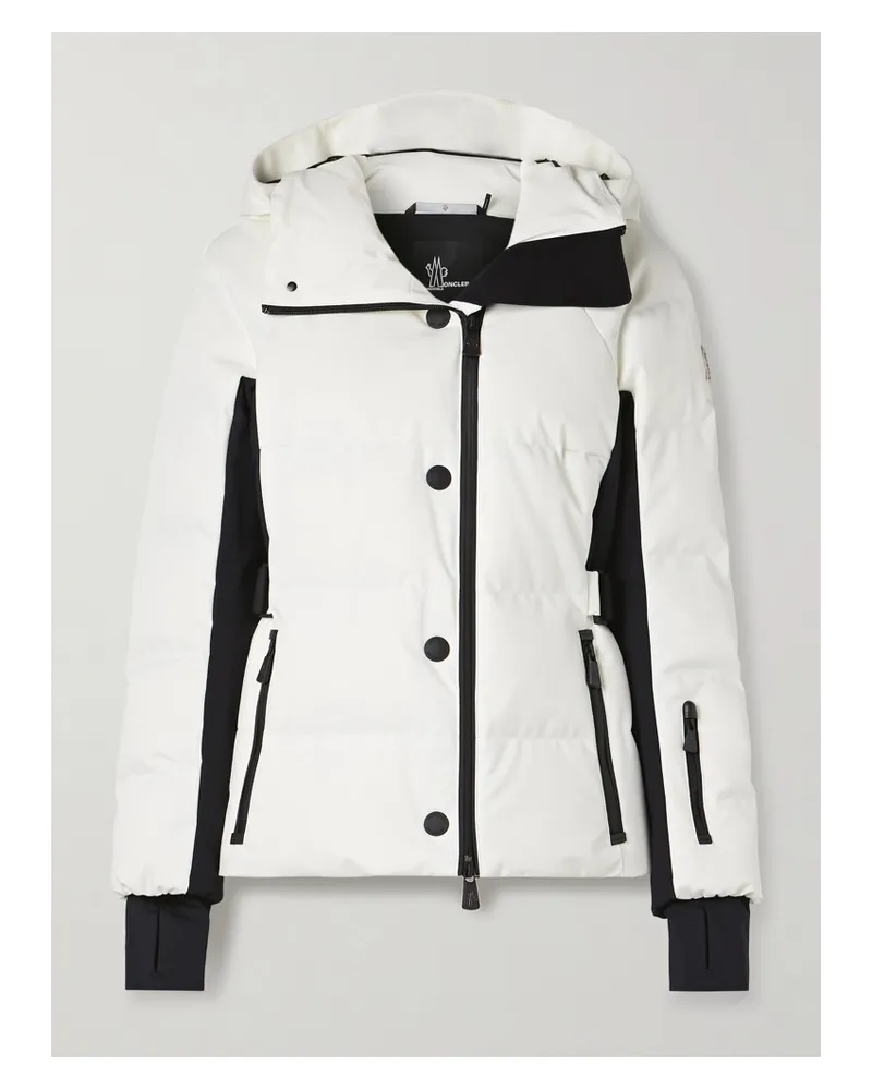 Moncler Guyane Gesteppte Skijacke Mit Daunenfüllung Und Kapuze - Weiß Weiß