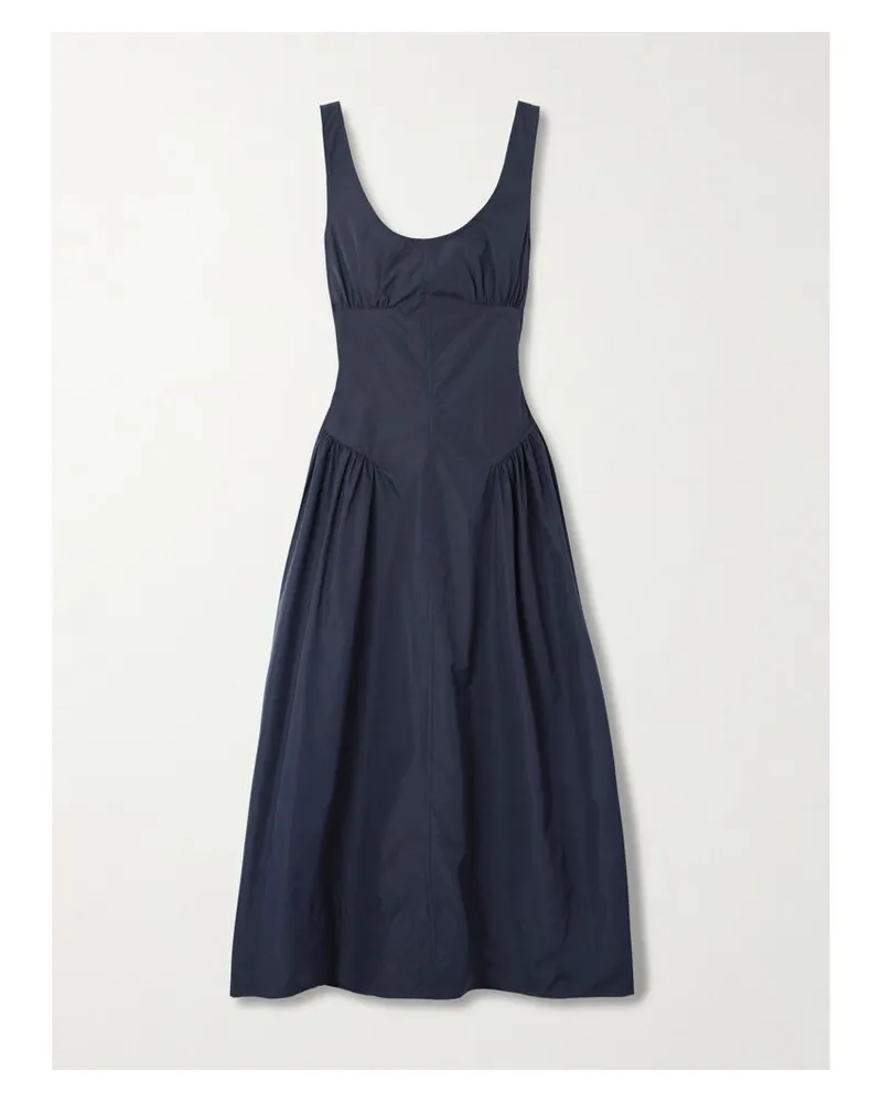 Proenza Schouler Kendall Midikleid Aus Shell Mit Raffungen - Blau Blau