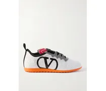 Chromathon Sneakers Aus Leder Mit Perforationen Und Logo-prints - Weiß