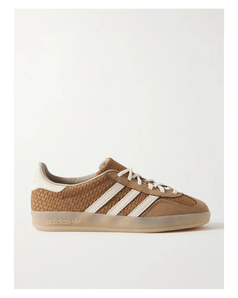 adidas Gazelle Indoor Sneakers Aus Jacquard Mit Besätzen Aus Nubukleder Und Leder - Braun Braun