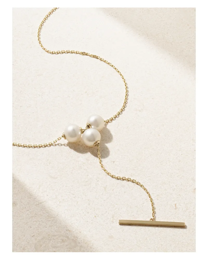 MIZUKI Kette Aus 14 Karat Gold Mit Perlen Gold