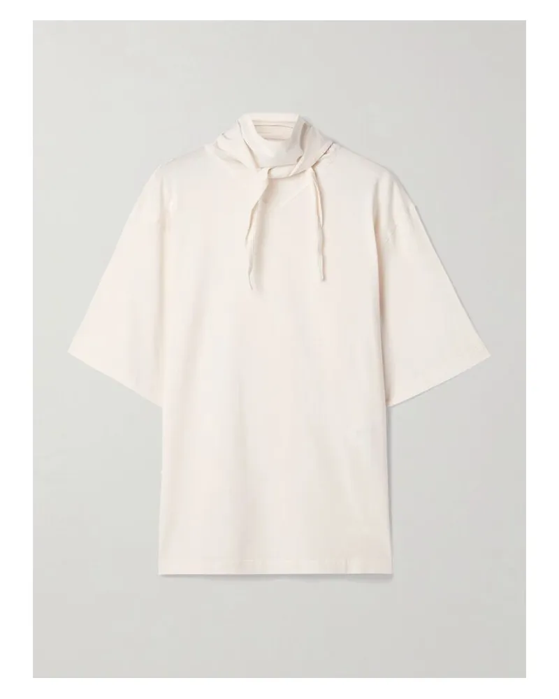 Christophe Lemaire T-shirt Aus Baumwoll-jersey - Creme Creme