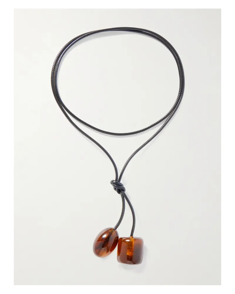 JULIETTA Jamie Choker Aus Kordel Und Details Aus Harz - Schwarz Schwarz