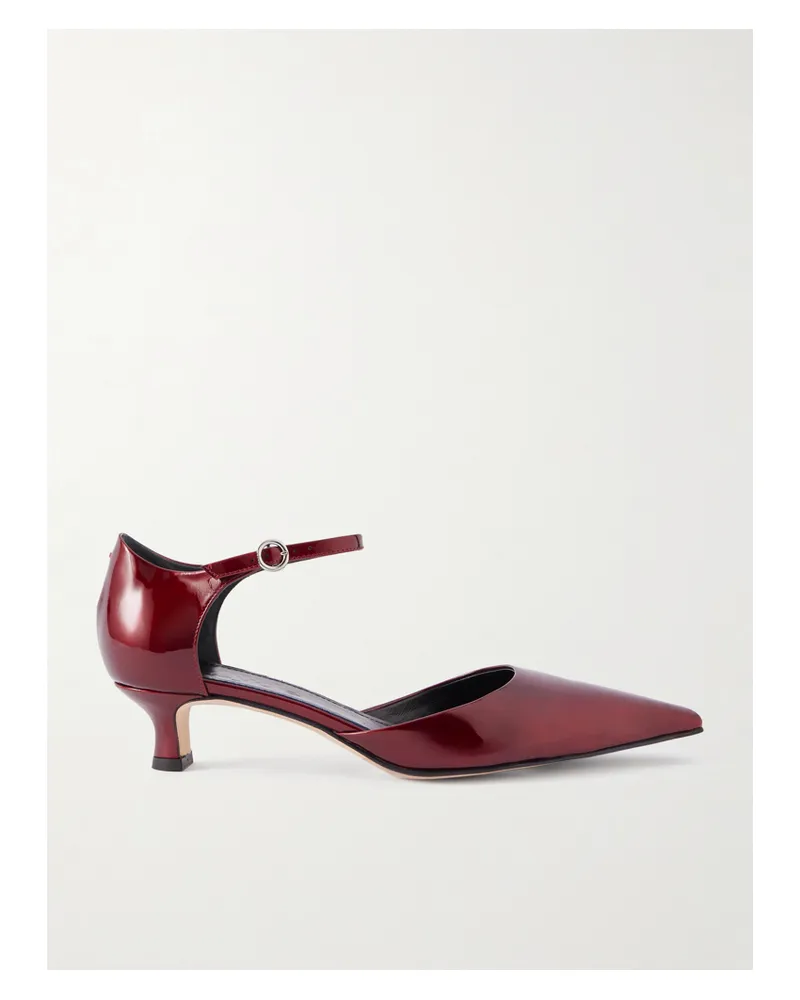 aeyde Tillie Pumps Aus Metallic-lackleder - Burgunder Burgunder