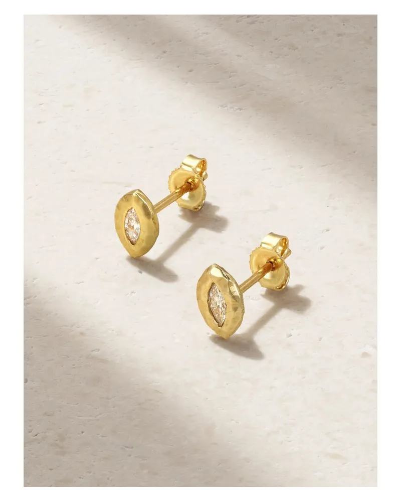 Octavia Elizabeth Nesting Gem Ohrstecker Aus Recyceltem 18 Karat Gold Mit Diamanten Gold