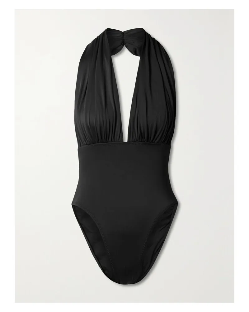 Norma Kamali Mio Neckholder-badeanzug - Schwarz Schwarz